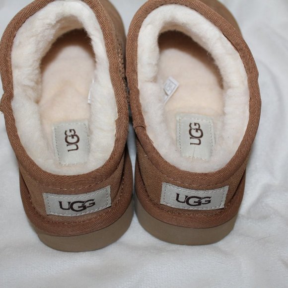 NIB WOMEN UGG Classic Suede Slippers CHESTNUT - Picture 6 of 9
